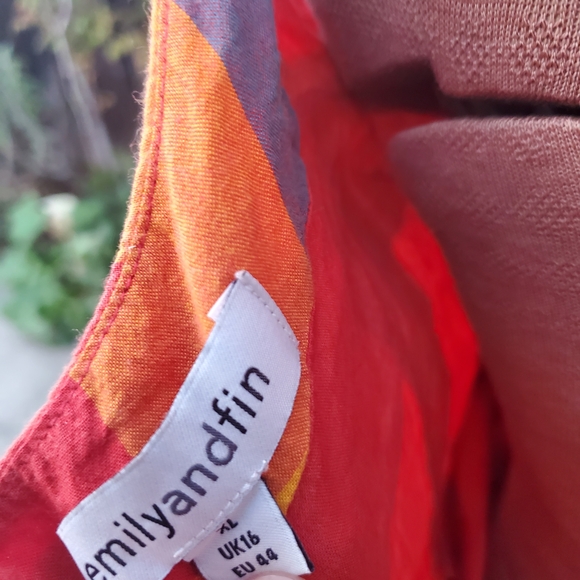 Emily And Fin Vibrant Multicolor Checkered Midi Dress - Picture 6 of 7